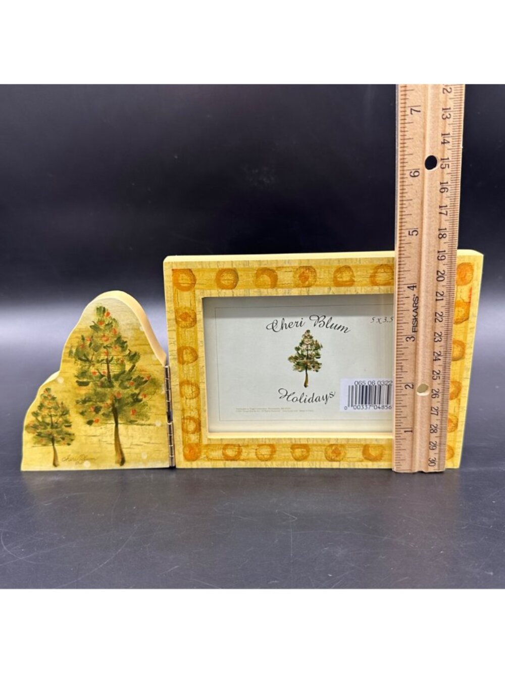 Vintage Holidays Hinged Picture Frame Cheri Blum Target Christmas Tree 5x3.5 - Picture 7 of 8